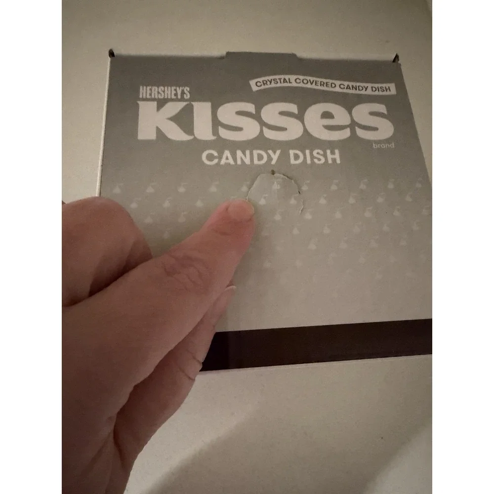 Hershey's Kisses Clear Crystal Covered Candy Dish by Godinger New in Box 5x5